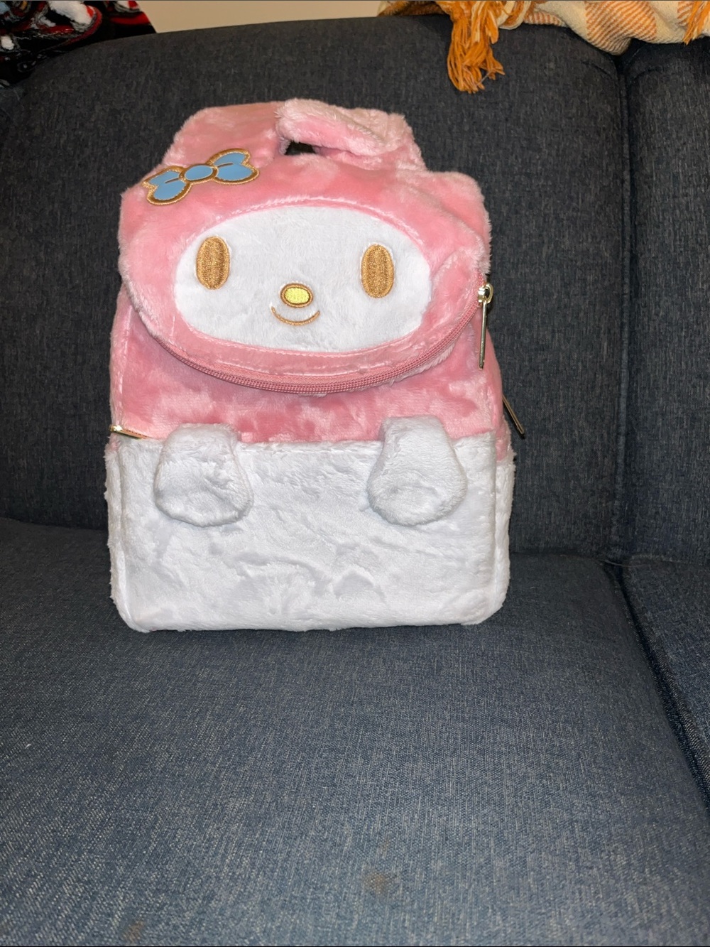 Sanrio Loungefly Pink and White Plush My Melody Backpack